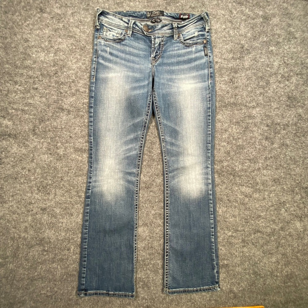 Silver Jeans Co Tuesday Slim‎ Low Boot Medium Wash Blue Denim Jeans W30 L31